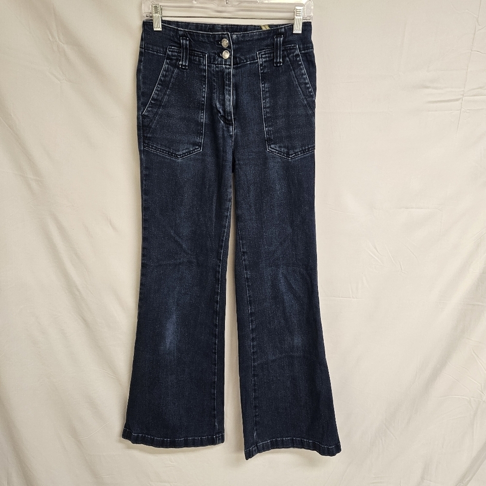 Maeve by Anthropologie The Naomi High Rise Flare Jeans Dark Wash Size 26